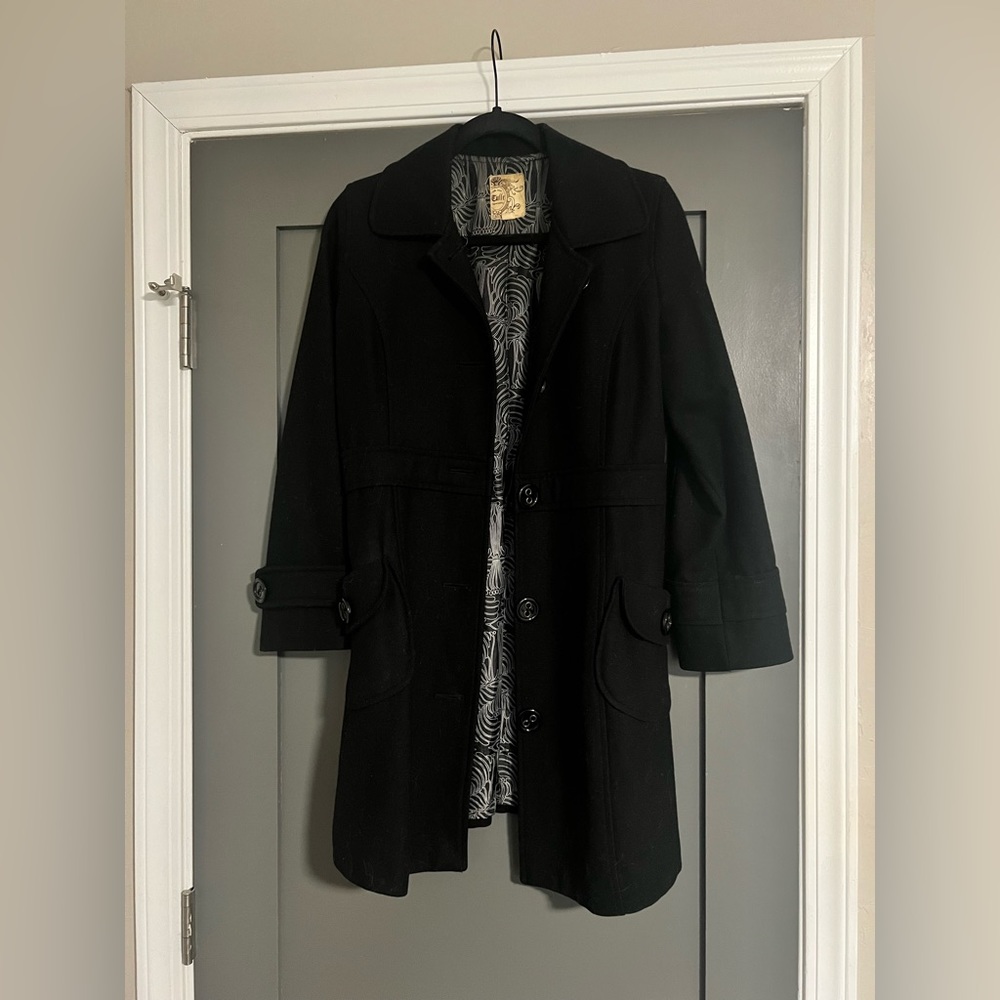 Tulle Black Peacoat